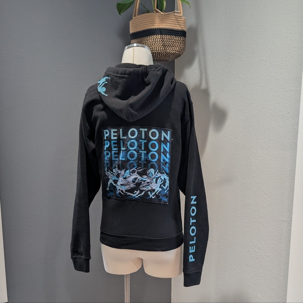 Peloton Black Fleece Zip Hoodie with Logo Size XS